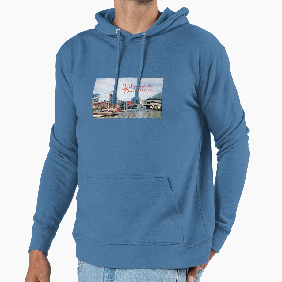 Welcome To Baltimore Hoodie - Fun Novelty Design Men Women - T-Shirt, Sweatshirt, Hoodie