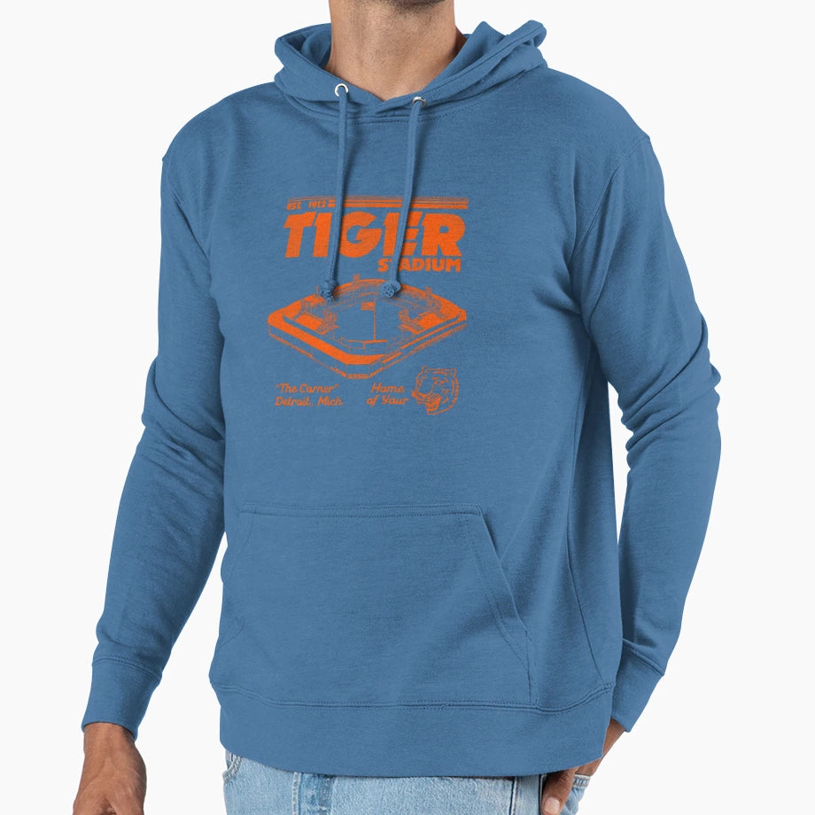 Defunct Tiger Stadium Detroit Michigan Hoodie - Aesthetic Graphic Unisex - T-Shirt, Sweatshirt, Hoodie