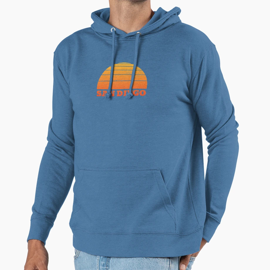 San Diego Sunset Hoodie - Aesthetic Graphic for Adults - T-Shirt, Sweatshirt, Hoodie