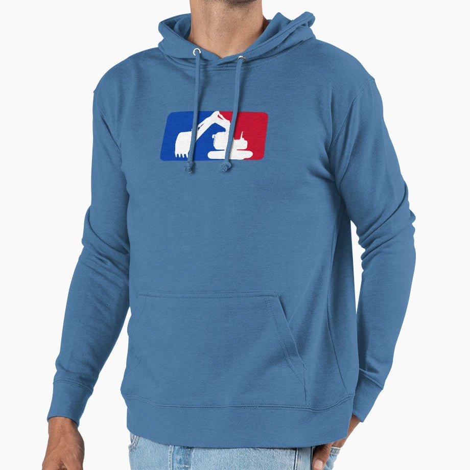 Excavator League 2 Hoodie - Unique Graphic Men Women - T-Shirt, Sweatshirt, Hoodie