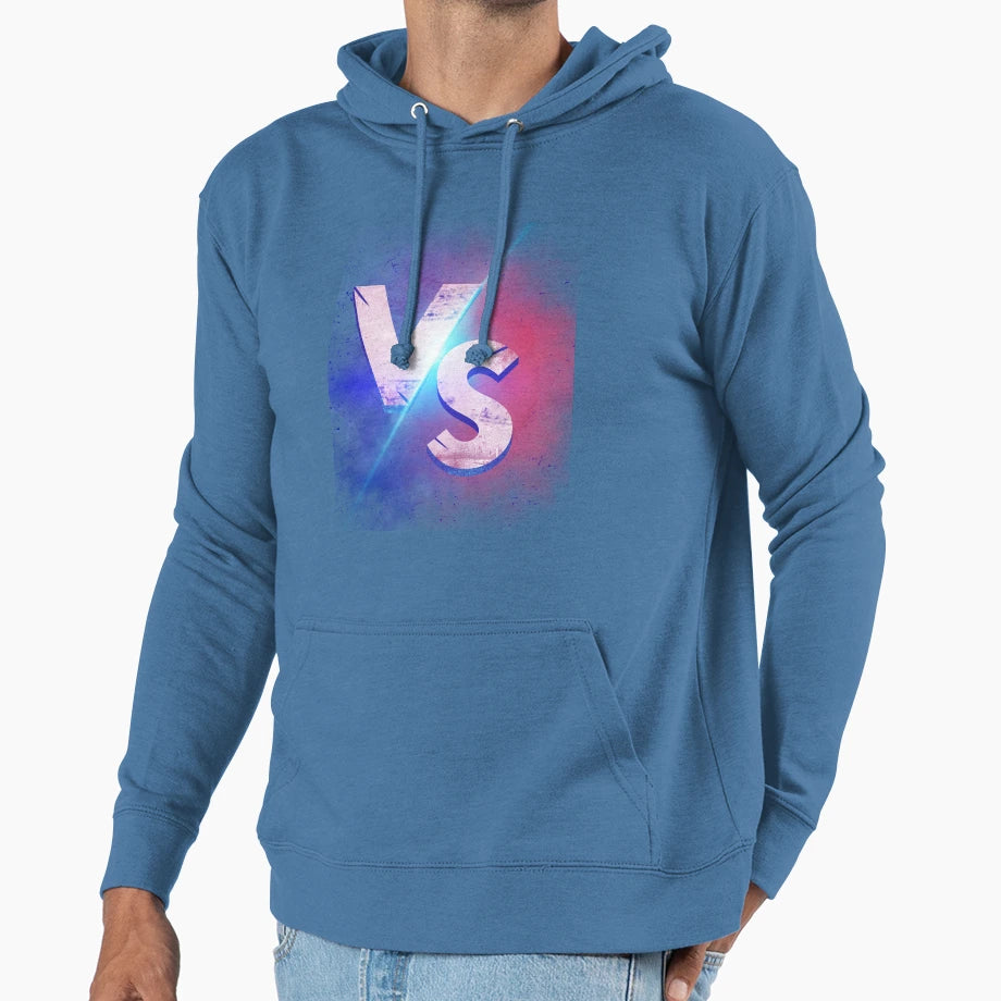 Blue Vs Red Hoodie - Minimalist Print Unisex - T-Shirt, Sweatshirt, Hoodie