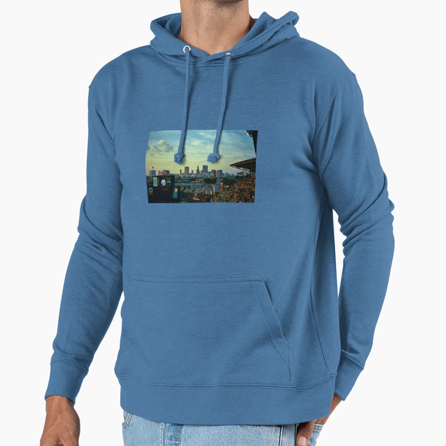 Atlanta Skyline From Turner Field Hoodie - Fun Novelty Design Men Women - T-Shirt, Sweatshirt, Hoodie
