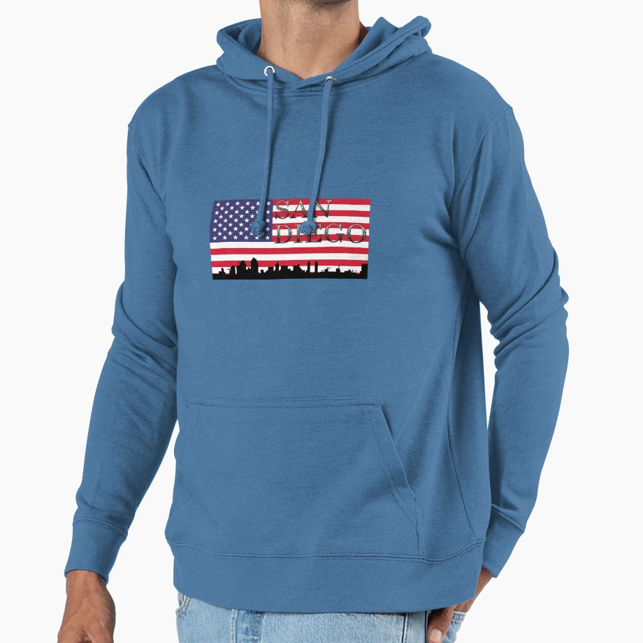 San Diego California Usa America Hoodie - Fun Novelty Design Men Women - T-Shirt, Sweatshirt, Hoodie