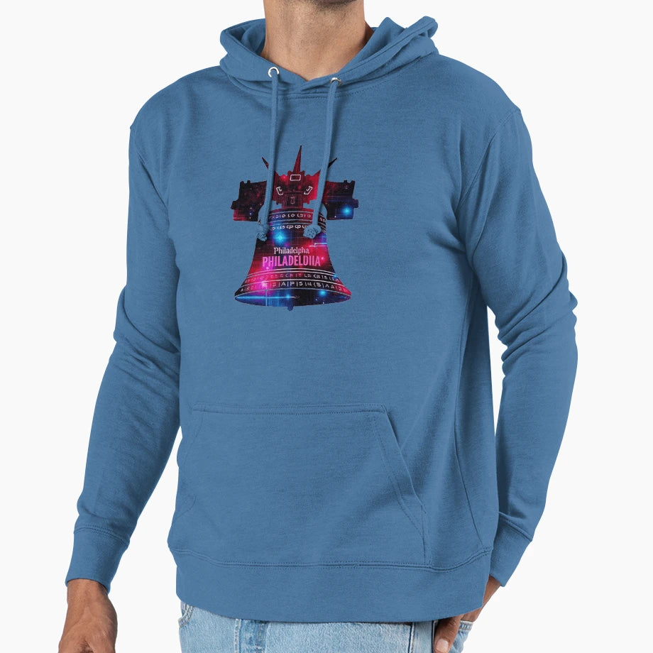 Philadelphia Grainy Liberty Bell Logo Hoodie - Aesthetic Graphic Men Women - T-Shirt, Sweatshirt, Hoodie