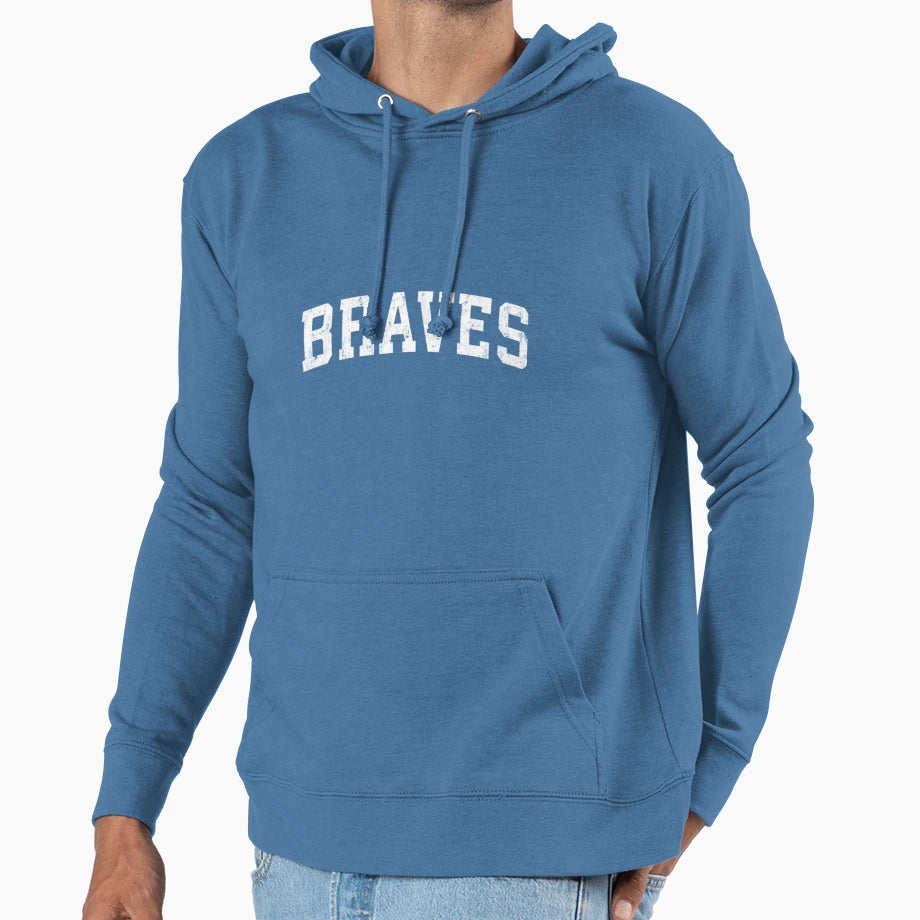 Braves Mascot Athletic Sports Name Swea Hoodie - Streetwear Style Men Women - T-Shirt, Sweatshirt, Hoodie