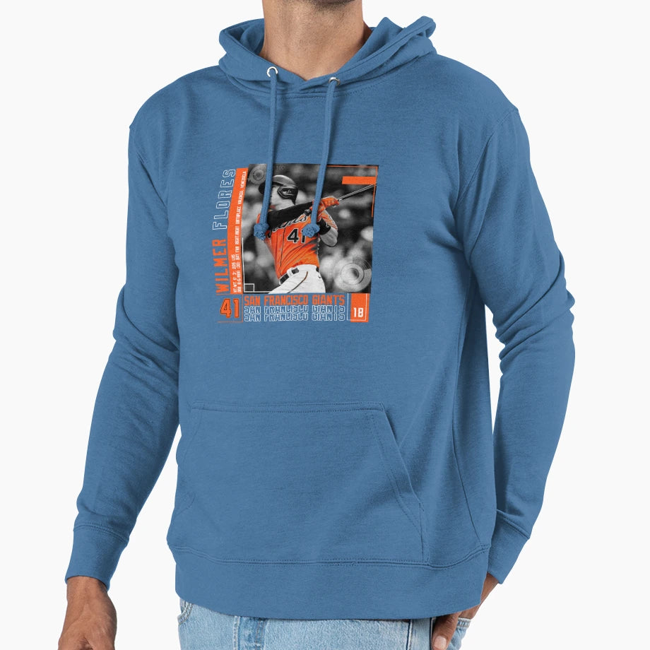 Wilmer Flores Baseball Hoodie - Custom Art Print Men Women - T-Shirt, Sweatshirt, Hoodie
