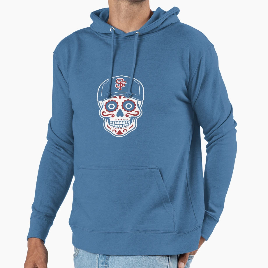 San Francisco Mexican Sugar Skull Hoodie - Casual Everyday Wear Men Women - T-Shirt, Sweatshirt, Hoodie