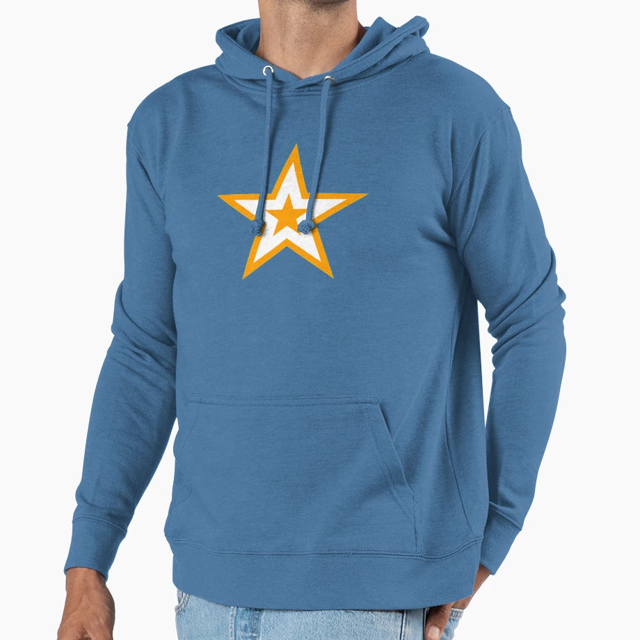 Orange Star Hoodie - Fun Novelty Design Men Women - T-Shirt, Sweatshirt, Hoodie