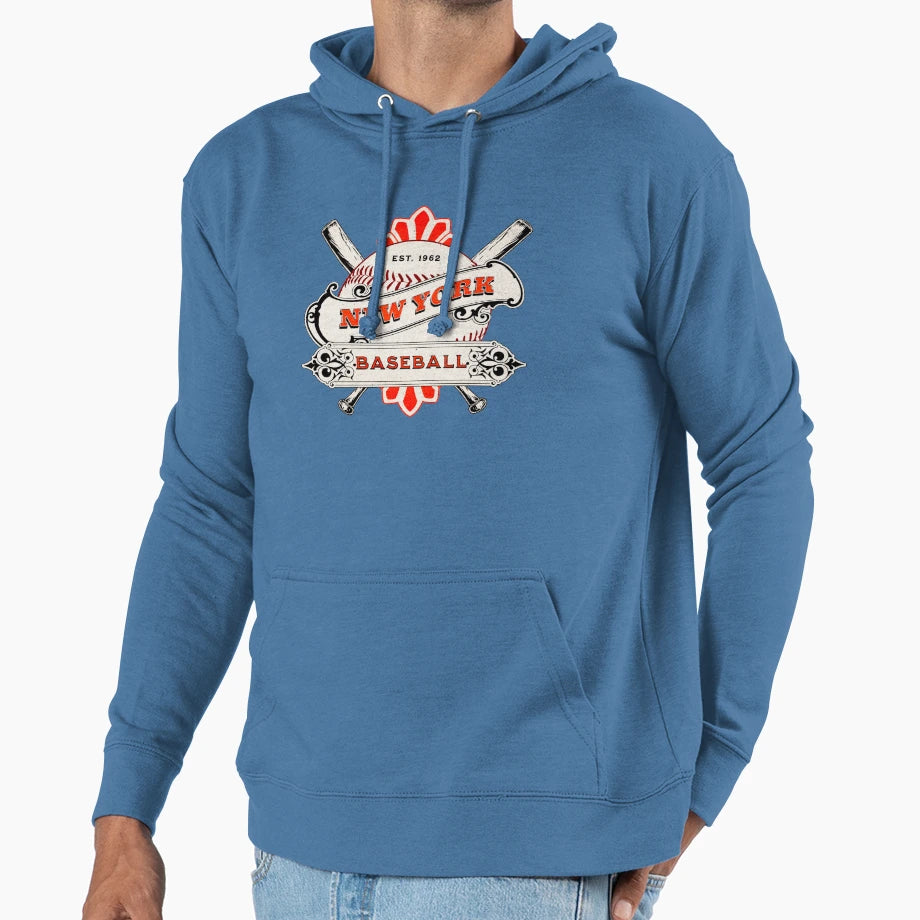 New York Baseball Hoodie - Minimalist Print for Adults - T-Shirt, Sweatshirt, Hoodie