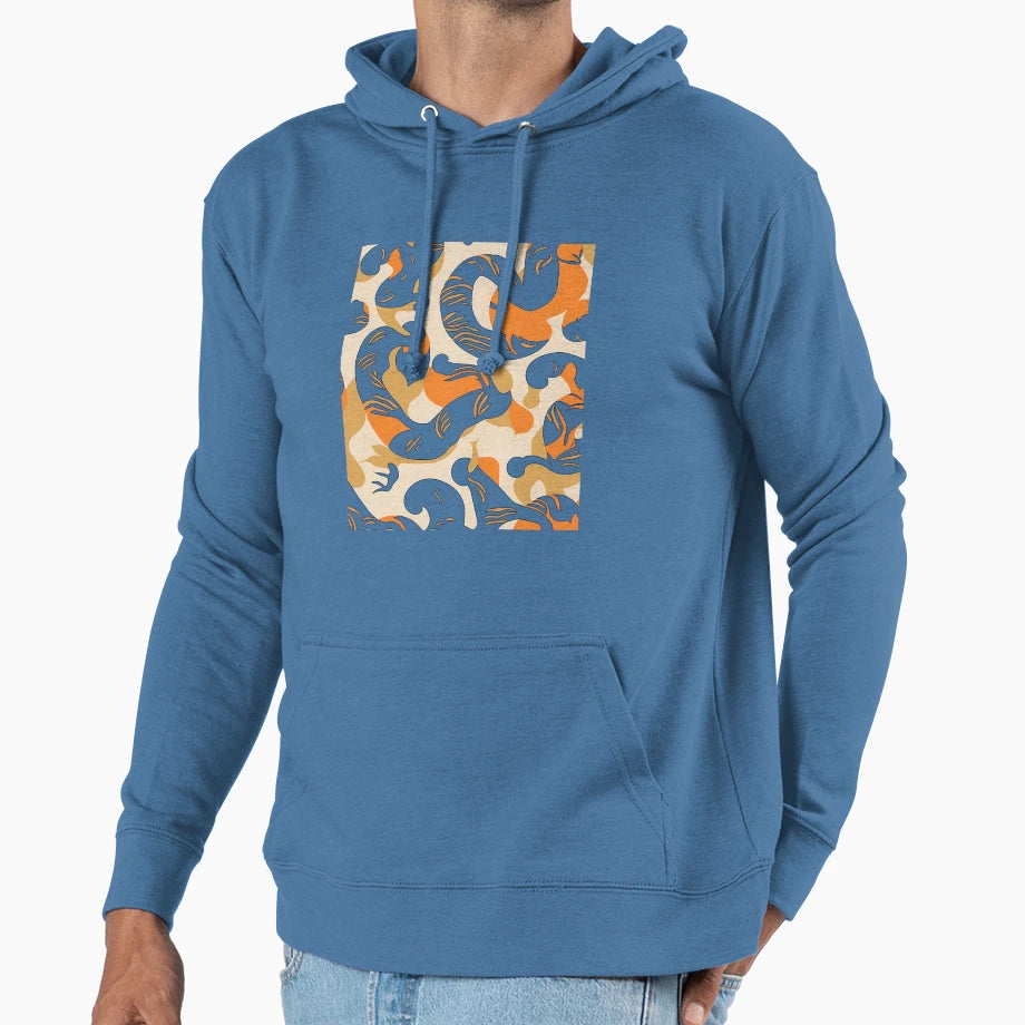 Abstract Forms Snakes Tiger Stripes Hoodie - Graphic Print for Adults - T-Shirt, Sweatshirt, Hoodie