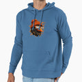 Orange Black Bird Portrait Winter Beanie Hoodie - Aesthetic Graphic Unisex - T-Shirt, Sweatshirt, Hoodie