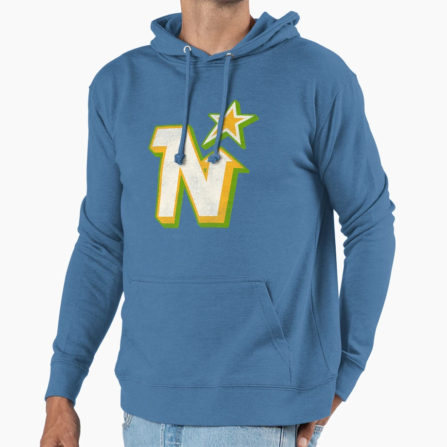 Defunct Minnesota North Stars Hockey Team Hoodie - Unique Graphic Unisex - T-Shirt, Sweatshirt, Hoodie