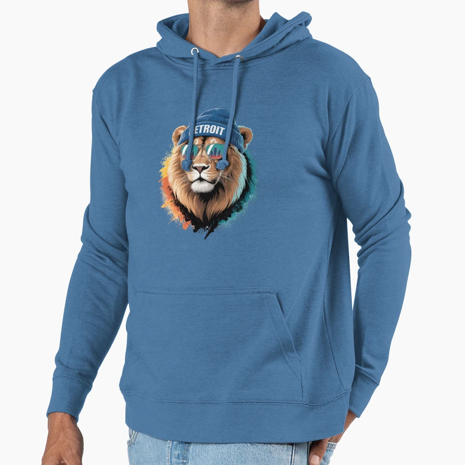 Detroit Lions Hoodie - Novelty Apparel Unisex - T-Shirt, Sweatshirt, Hoodie