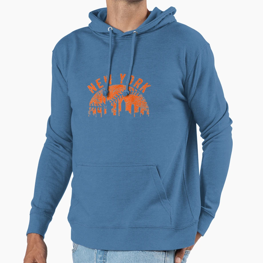 New York Ny Skyline City Baseball Met Gameday Hoodie - Graphic Print Unisex - T-Shirt, Sweatshirt, Hoodie