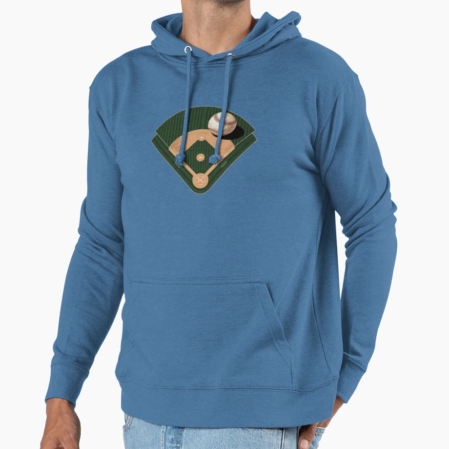 Baseball Field Layout Hoodie - Streetwear Style Men Women - T-Shirt, Sweatshirt, Hoodie