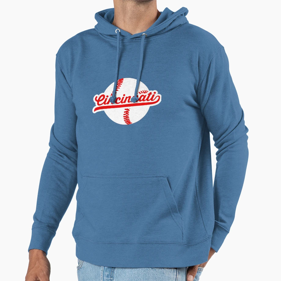 Cincinnati Baseball Baseball Fans Hoodie - Novelty Apparel Unisex - T-Shirt, Sweatshirt, Hoodie