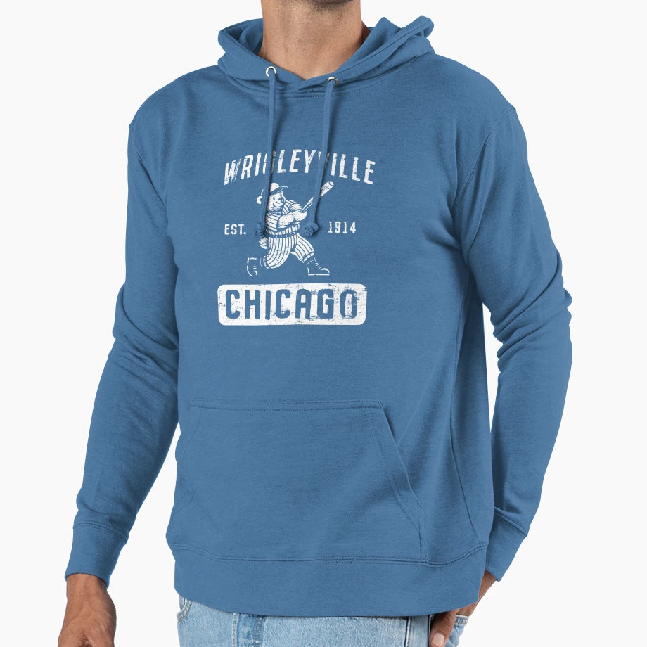 Wrigleyville Chicago Cub Chicago Hoodie - Minimalist Print Men Women - T-Shirt, Sweatshirt, Hoodie
