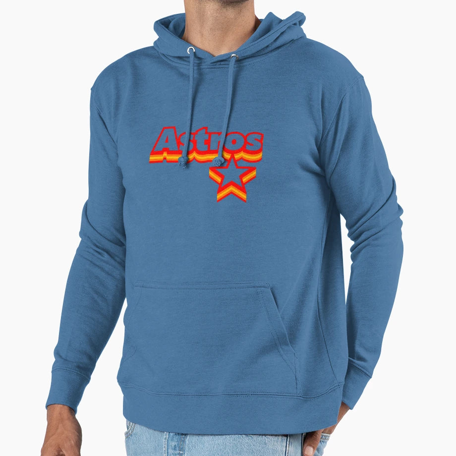Astros And Star Hoodie - Minimalist Print Men Women - T-Shirt, Sweatshirt, Hoodie
