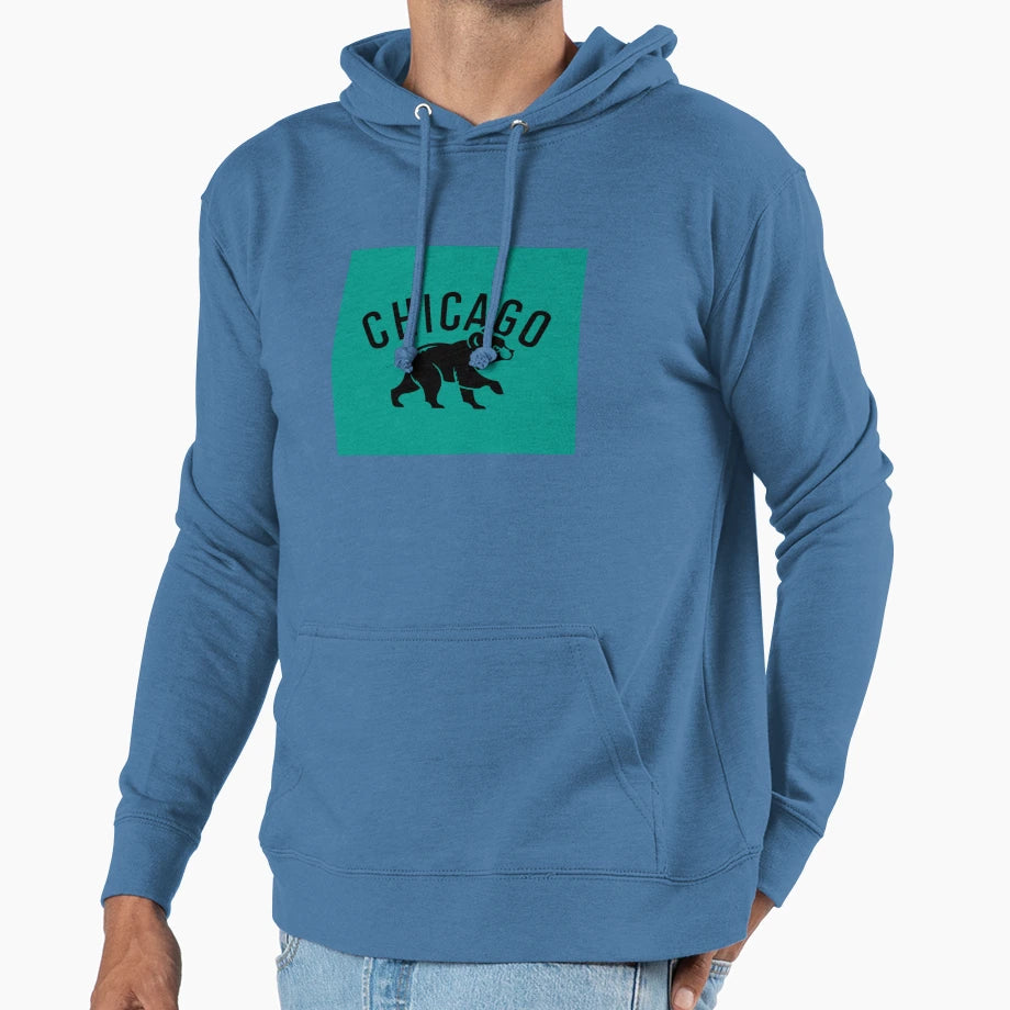 Chicago Black Bear Hoodie - Graphic Print for Adults - T-Shirt, Sweatshirt, Hoodie
