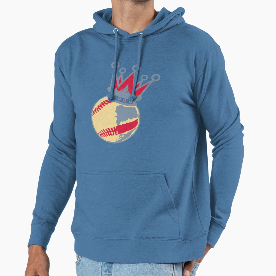 Crown Baseball Hoodie - Novelty Apparel for Adults - T-Shirt, Sweatshirt, Hoodie