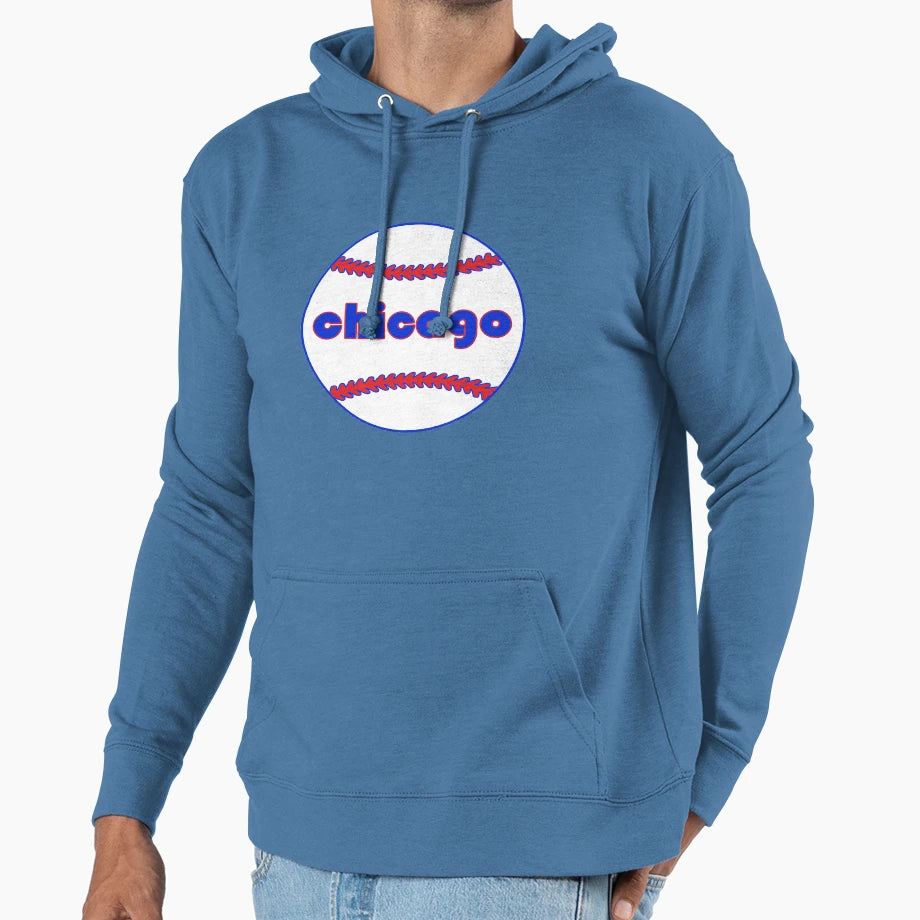 Chicago Throwback Baseball Hoodie - Graphic Print for Adults - T-Shirt, Sweatshirt, Hoodie