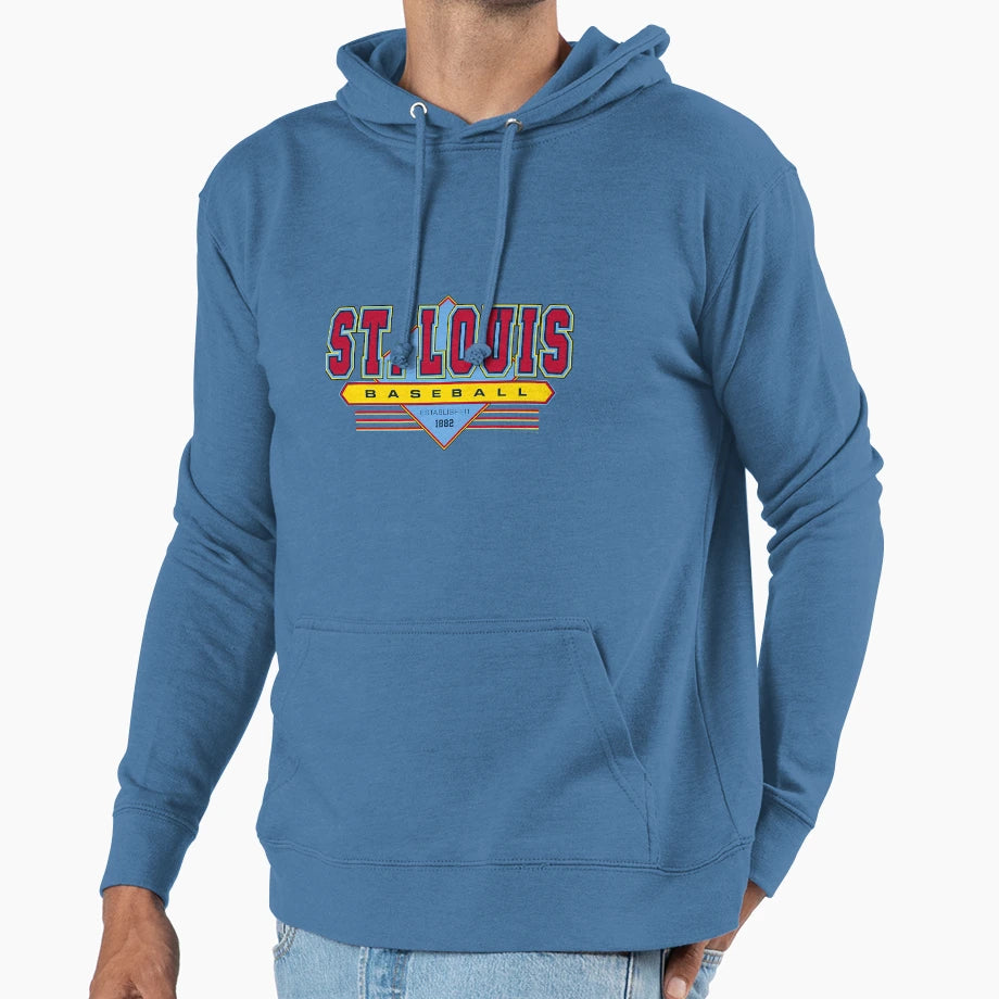 St Louis Baseball Hoodie - Custom Art Print Men Women - T-Shirt, Sweatshirt, Hoodie