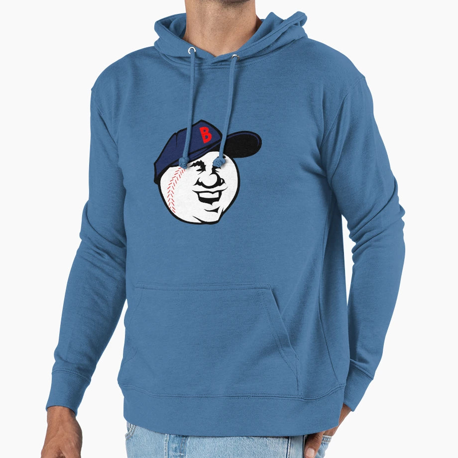 Funny Baseball Player Face Hoodie - Unique Graphic for Adults - T-Shirt, Sweatshirt, Hoodie