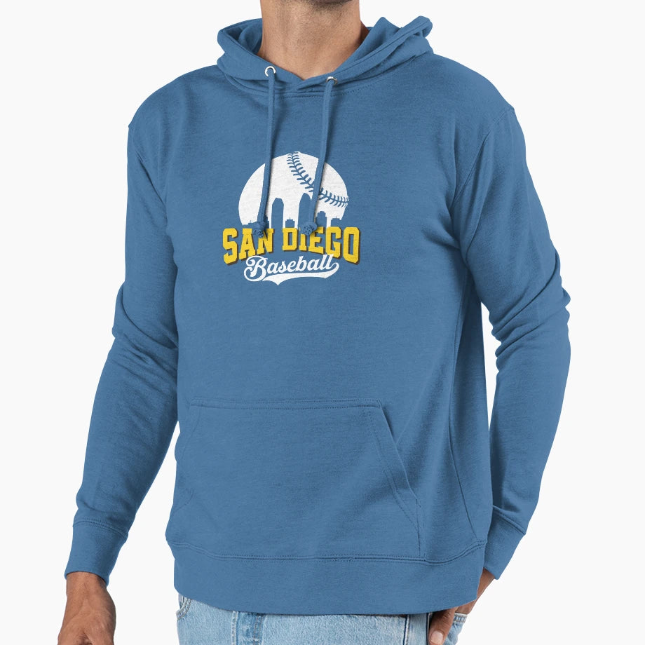 San Diego Baseball Hoodie - Minimalist Print Men Women - T-Shirt, Sweatshirt, Hoodie