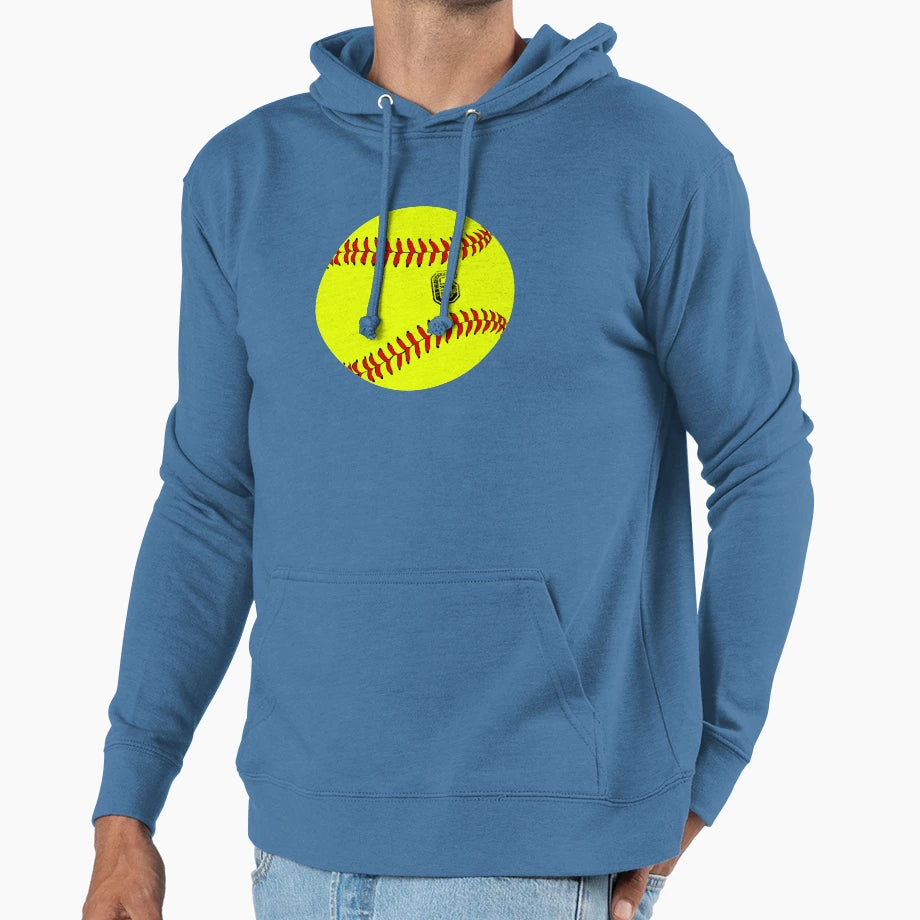 Softball Ball Number 6 Six Hoodie - Minimalist Print Men Women - T-Shirt, Sweatshirt, Hoodie