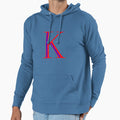 Letter K Red And Blue Color Hoodie - Graphic Print Unisex - T-Shirt, Sweatshirt, Hoodie