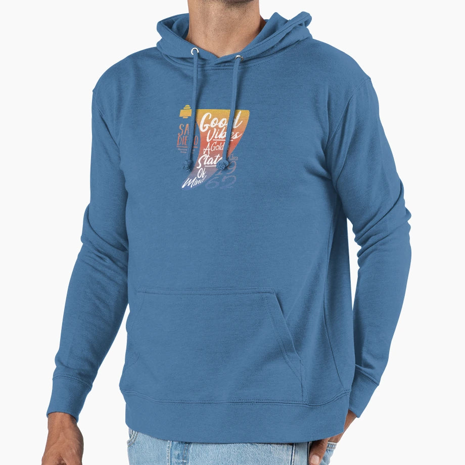 Surfboard Sailboat Text Life California Hoodie - Novelty Apparel Unisex - T-Shirt, Sweatshirt, Hoodie