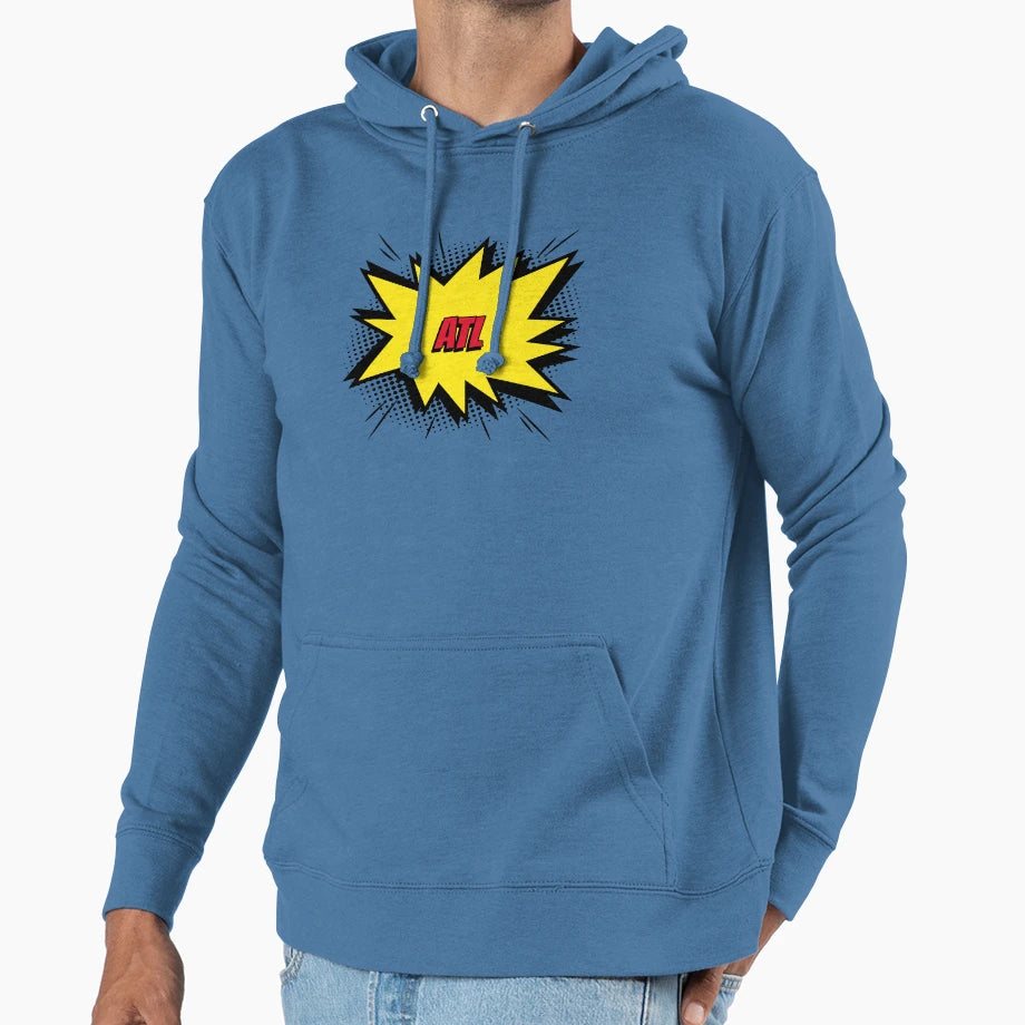 Atl Atlanta Comic Kapow Artwork Hoodie - Unique Graphic Men Women - T-Shirt, Sweatshirt, Hoodie