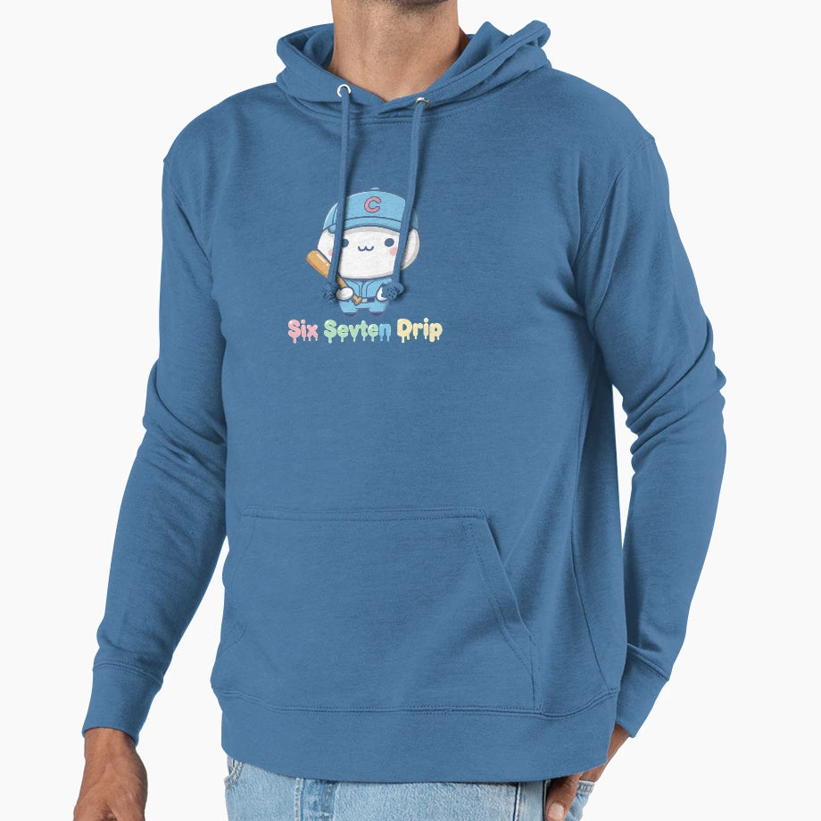 Baseball Drip Number 67 Fun Six Hoodie - Casual Everyday Wear Men Women - T-Shirt, Sweatshirt, Hoodie