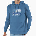Los Angeles Skyline Distressed American Hoodie - Aesthetic Graphic Unisex - T-Shirt, Sweatshirt, Hoodie