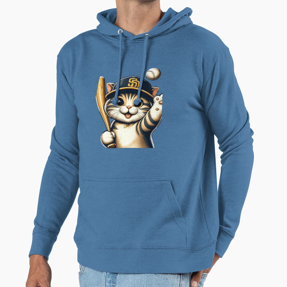 Padres Cat Hoodie - Fun Novelty Design Men Women - T-Shirt, Sweatshirt, Hoodie
