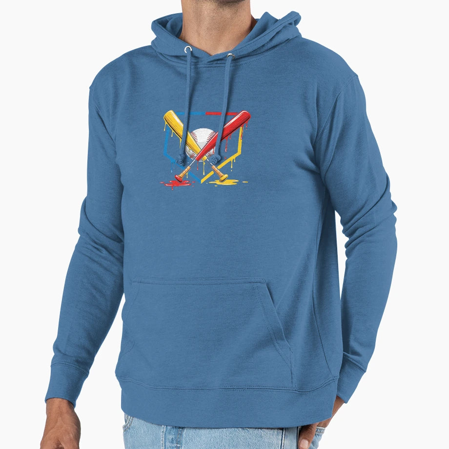 Baseball Ice Cream Drip Back To Hoodie - Casual Everyday Wear for Adults - T-Shirt, Sweatshirt, Hoodie