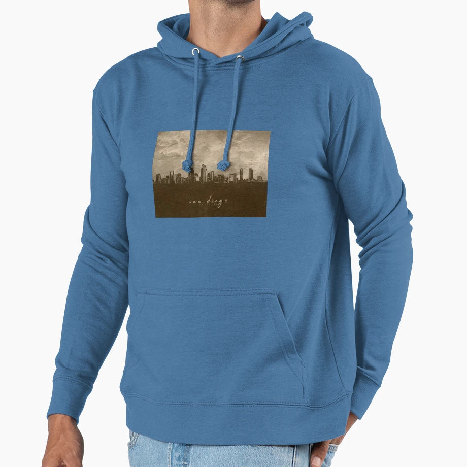 San Diego Skyline Hoodie - Casual Everyday Wear for Adults - T-Shirt, Sweatshirt, Hoodie