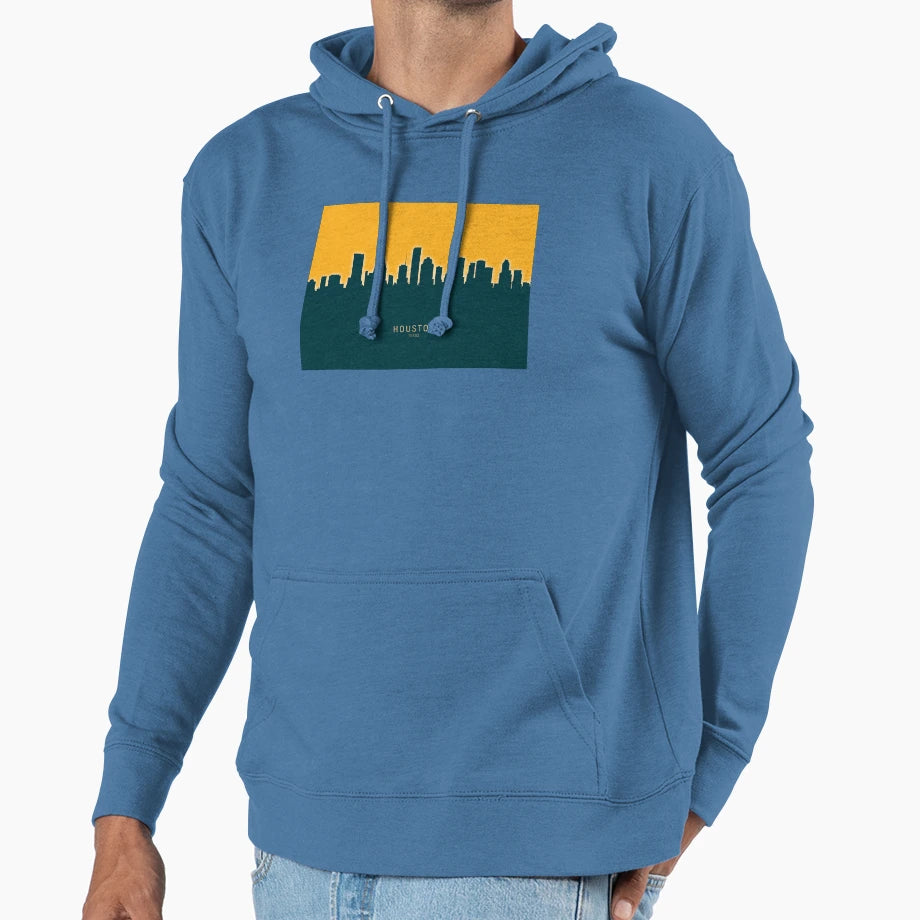Houston Texas Skyline Hoodie - Trendy Graphic Men Women - T-Shirt, Sweatshirt, Hoodie