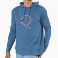 Letter Q Americana Stars Old Glory Hoodie - Streetwear Style for Adults - T-Shirt, Sweatshirt, Hoodie