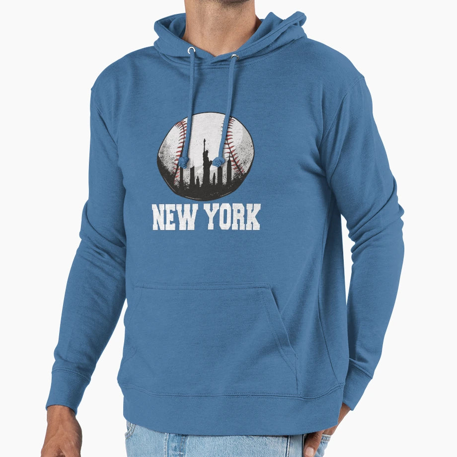 New York Baseball Hoodie - Trendy Graphic Men Women - T-Shirt, Sweatshirt, Hoodie