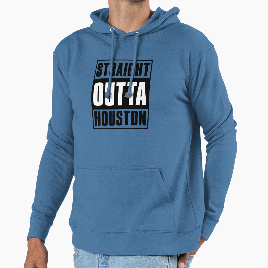 Straight Out Houston Hoodie - Custom Art Print Men Women - T-Shirt, Sweatshirt, Hoodie