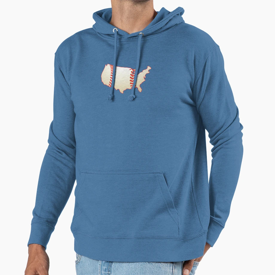 Usa Baseball Hoodie - Unique Graphic Unisex - T-Shirt, Sweatshirt, Hoodie