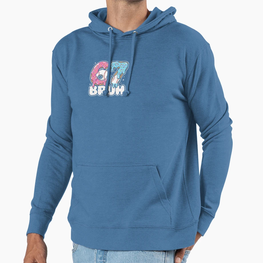 67 Bruh Baseball Donut Meme Hoodie - Graphic Print Men Women - T-Shirt, Sweatshirt, Hoodie