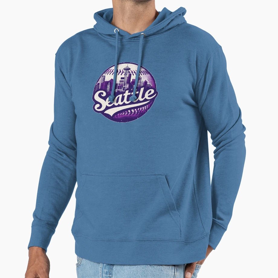 Seattle City Baseball Hoodie - Unique Graphic Men Women - T-Shirt, Sweatshirt, Hoodie