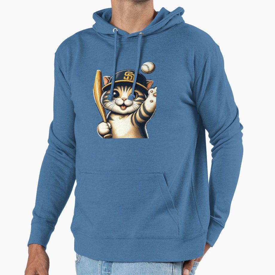 Padres Cat Hoodie - Casual Everyday Wear Unisex - T-Shirt, Sweatshirt, Hoodie
