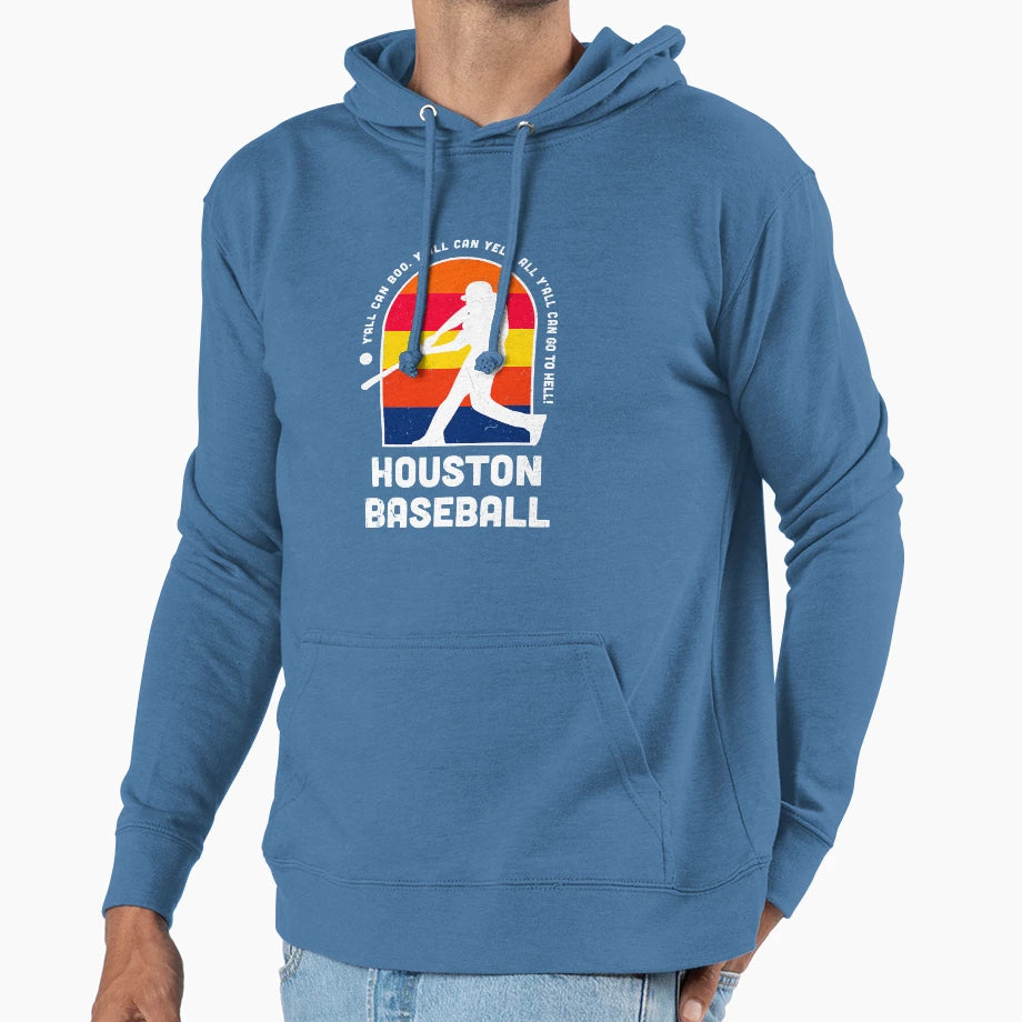 Yall Can Go To Hell Sunset Houston Fans Hoodie - Unique Graphic Men Women - T-Shirt, Sweatshirt, Hoodie