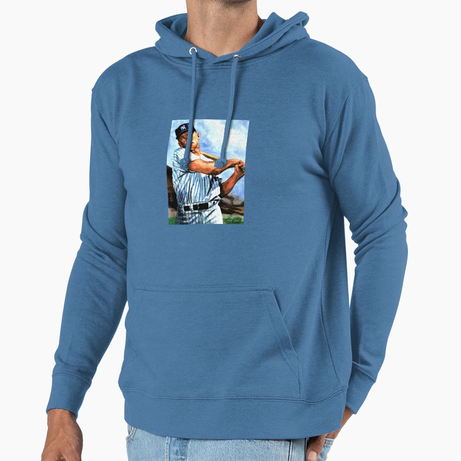 Mickey Mantle Baseball Hoodie - Trendy Graphic Unisex - T-Shirt, Sweatshirt, Hoodie