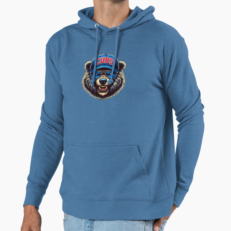 Bear Spirit Fierce Sunglasses Cap Hoodie - Fun Novelty Design Men Women - T-Shirt, Sweatshirt, Hoodie