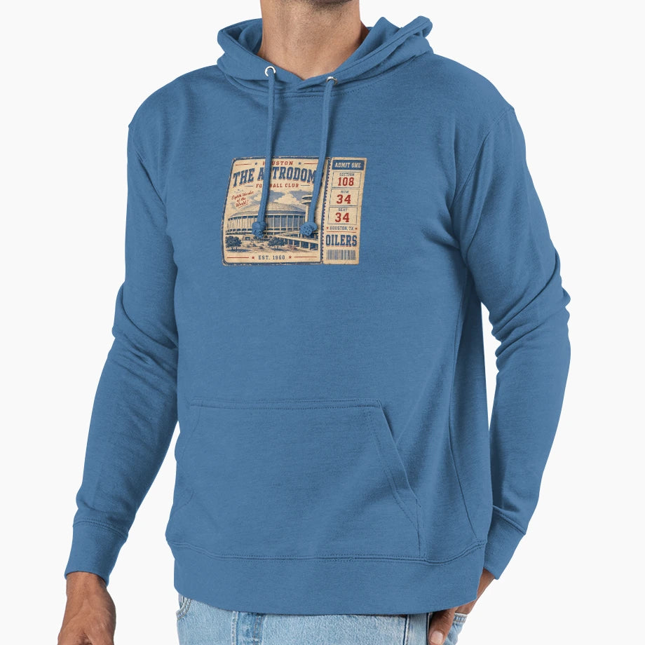 Astrodome Football Club Ticket T-Shirt - Custom Art Print for Adults - T-Shirt, Sweatshirt, Hoodie