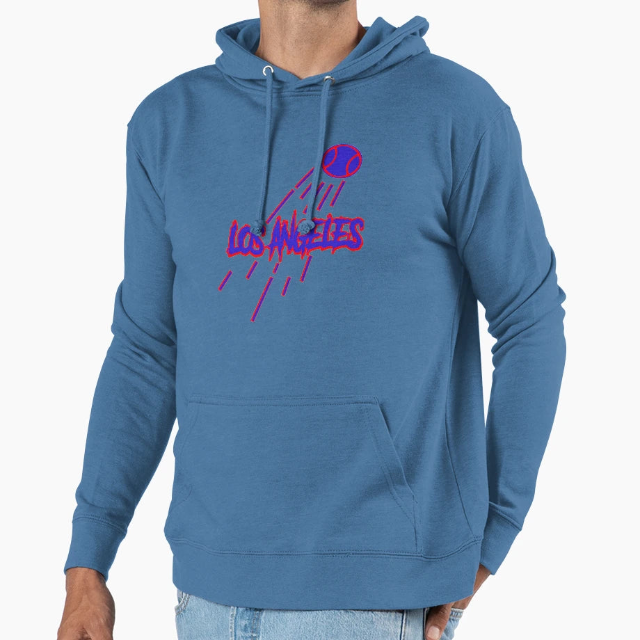 Los Angeles Baseball Redblue Hoodie - Fun Novelty Design Unisex - T-Shirt, Sweatshirt, Hoodie